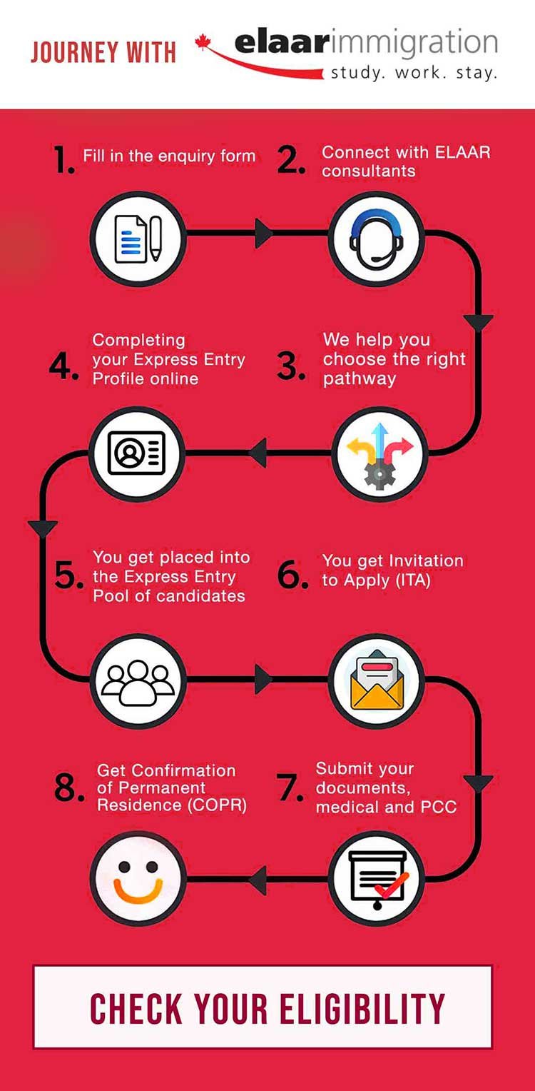 Canada Express Entry Step By Step Infographic
