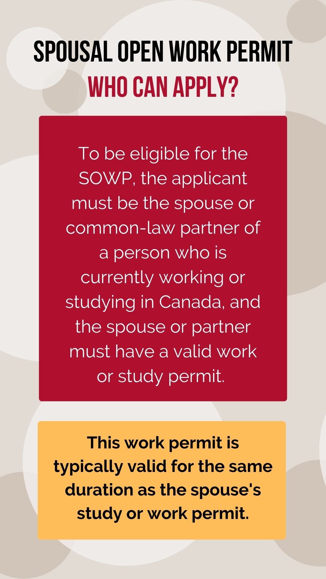 Who can apply for Spouse Open Work Permit Canada