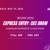 LATEST EXPRESS ENTRY DRAW CEC November 19 2024