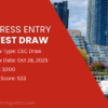 Express entry latest draw cec canada